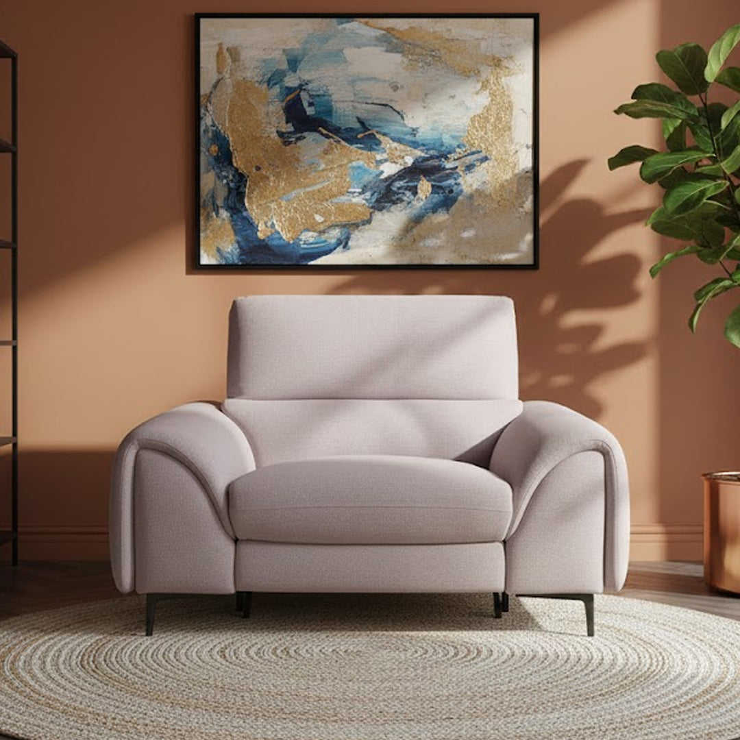 DOMINICO FABRIC ELECTRIC RECLINER LIGHT GREY