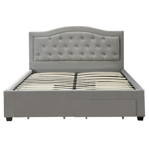 SOUTHERN STYLERS DAIYU VELVET QUEEN BED WITH DRAWERS