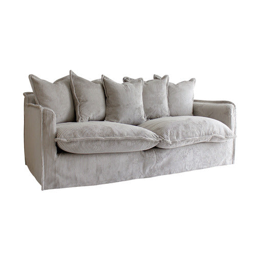 HYDE PARK HOME CUMULUS 3 SEATER CORDUROY SLIPCOVER SOFA