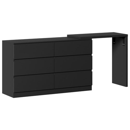 LIVING FUSION DAMIEN 6 DRAWER CHEST WITH DESK EXTENSION