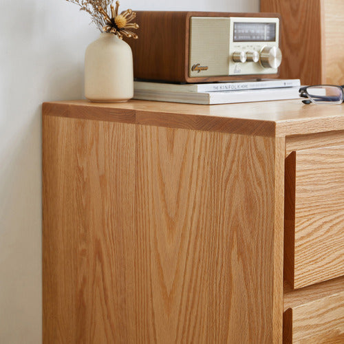 MODERN COLLECTIVE DANNIE AMERICAN OAK WOOD BEDSIDE TABLE