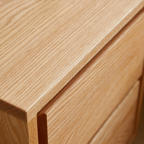 MODERN COLLECTIVE DANNIE AMERICAN OAK WOOD BEDSIDE TABLE