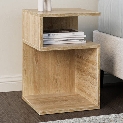 OAKLEIGH HOME DARCY S-SHAPED BEDSIDE TABLE