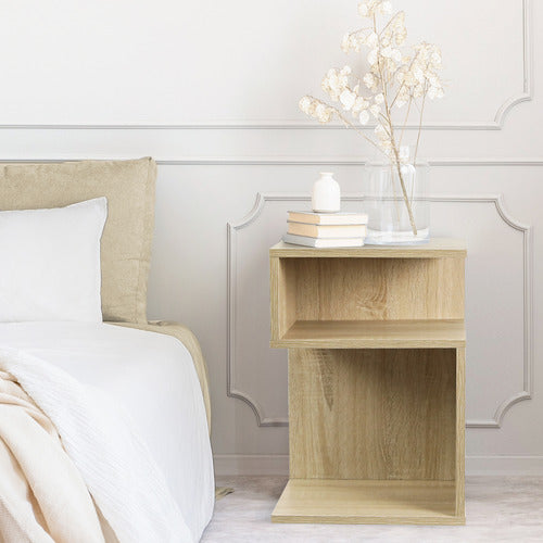 OAKLEIGH HOME DARCY S-SHAPED BEDSIDE TABLE
