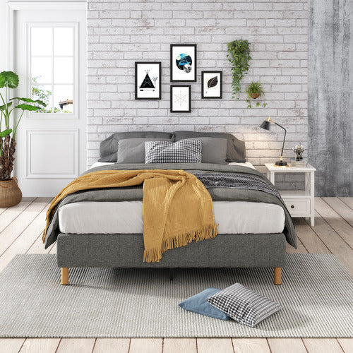 EVER DREAMING LIVING DARK GREY RYLEE STEEL BED FRAME