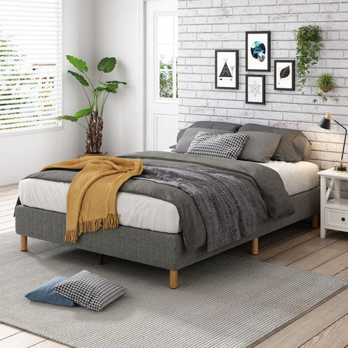 EVER DREAMING LIVING DARK GREY RYLEE STEEL BED FRAME