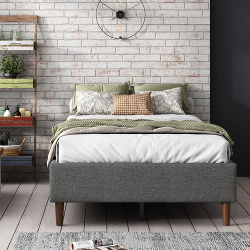 EVER DREAMING LIVING DARK GREY KINSLEY BED BASE