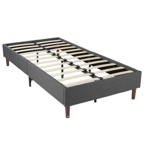 EVER DREAMING LIVING DARK GREY KINSLEY BED BASE