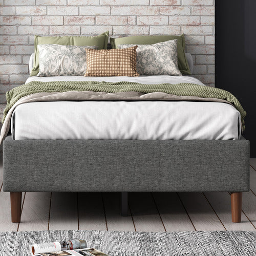 EVER DREAMING LIVING DARK GREY KINSLEY BED BASE