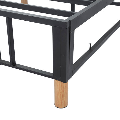 EVER DREAMING LIVING DARK GREY RYLEE STEEL BED FRAME