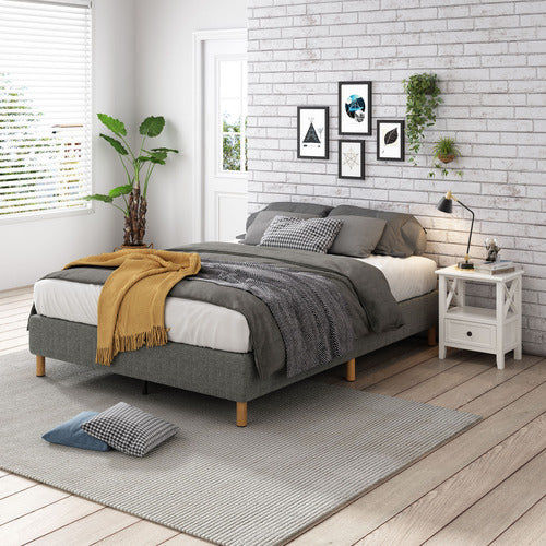 EVER DREAMING LIVING DARK GREY RYLEE STEEL BED FRAME
