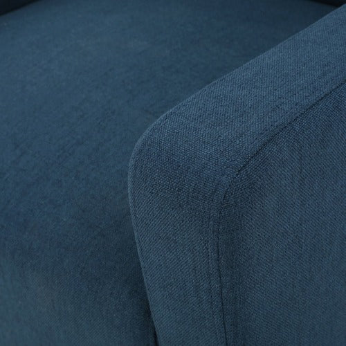 FURNITURE MARKET DARK BLUE CANBERRA FABRIC ARMCHAIR
