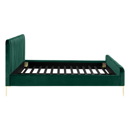 DARK GREEN EMILY VELVET BED