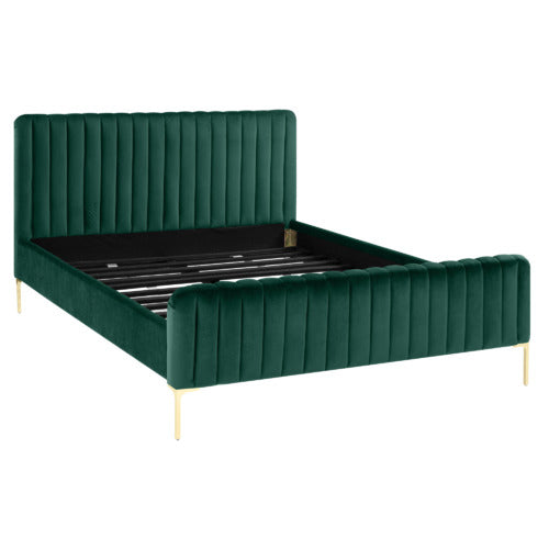 DARK GREEN EMILY VELVET BED
