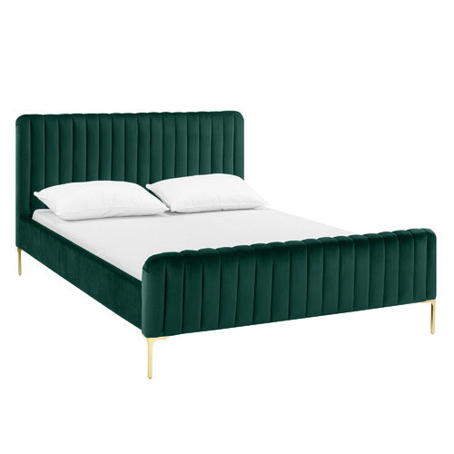 DARK GREEN EMILY VELVET BED