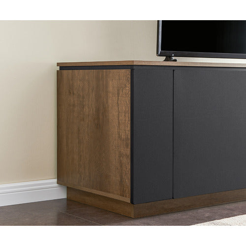 MONUMENT FURNITURE DARK OAK & BLACK HOLLYWOOD TV CABINET