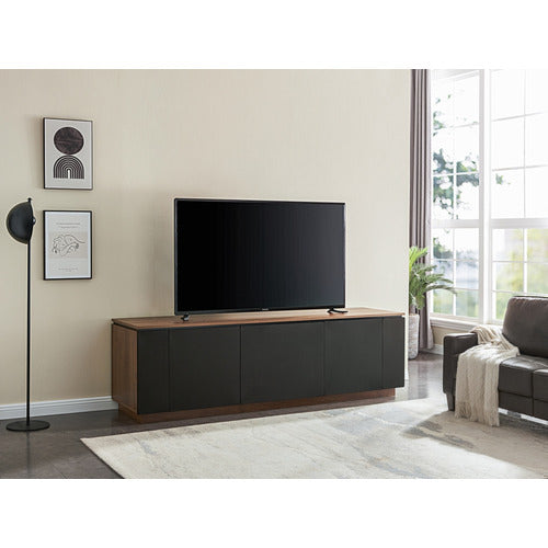 MONUMENT FURNITURE DARK OAK & BLACK HOLLYWOOD TV CABINET