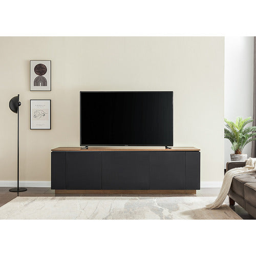 MONUMENT FURNITURE DARK OAK & BLACK HOLLYWOOD TV CABINET
