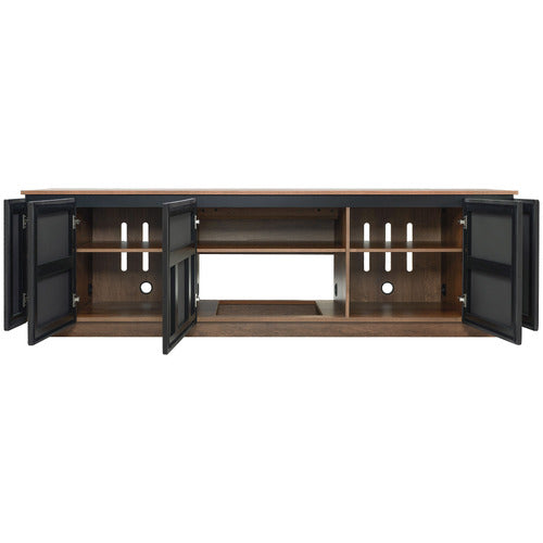 MONUMENT FURNITURE DARK OAK & BLACK HOLLYWOOD TV CABINET