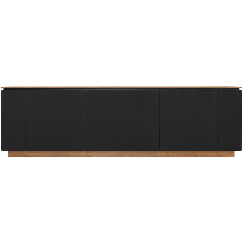 MONUMENT FURNITURE DARK OAK & BLACK HOLLYWOOD TV CABINET