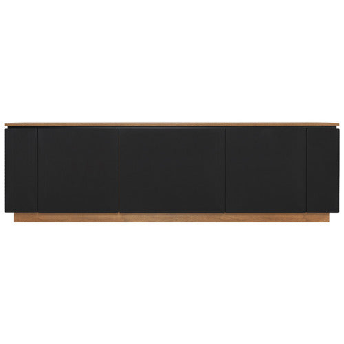 MONUMENT FURNITURE DARK OAK & BLACK HOLLYWOOD TV CABINET