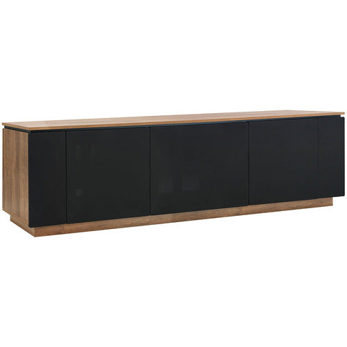 MONUMENT FURNITURE DARK OAK & BLACK HOLLYWOOD TV CABINET
