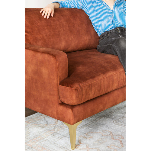 DARYA 3 SEATER VELVET SOFA