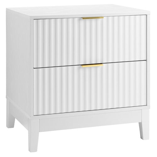 CORE LIVING DECORIS 2 DRAWER RIBBED BEDSIDE TABLE