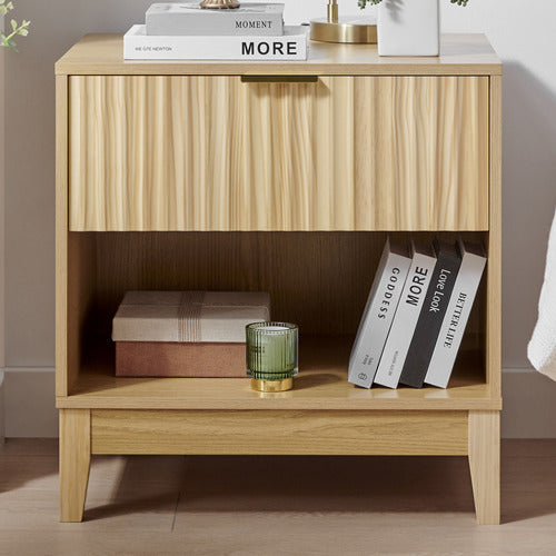 CORE LIVING DECORIS RIBBED BEDSIDE TABLES (SET OF 2)
