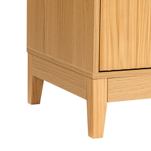 CORE LIVING DECORIS 2 DRAWER RIBBED BEDSIDE TABLES (SET OF 2)