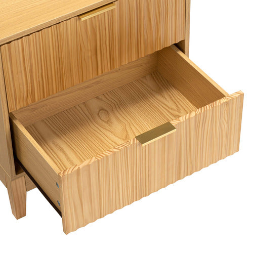 CORE LIVING DECORIS 2 DRAWER RIBBED BEDSIDE TABLES (SET OF 2)