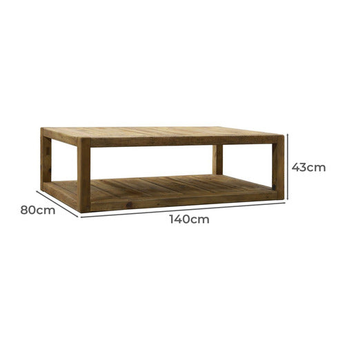 ELMBANK FURNITURE DELACROIX RECYCLED PINE WOOD COFFEE TABLE