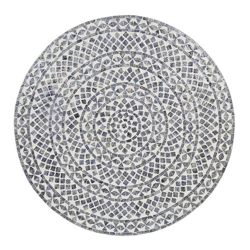 THE DECOR STORE DENISE ROUND CAPIZ SHELL COFFEE TABLE