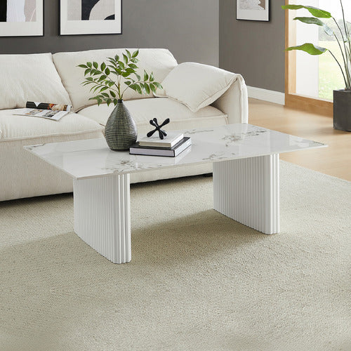 SOUTHERN STYLERS DEVI SINTERED STONE COFFEE TABLE