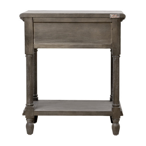 NATURALLY PROVINICIAL DEWEY OAK WOOD BEDSIDE TABLE