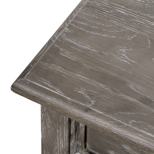 NATURALLY PROVINICIAL DEWEY OAK WOOD BEDSIDE TABLE