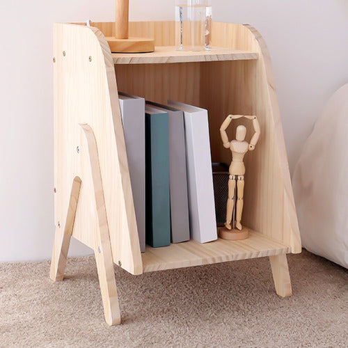 MODERN COLLECTIVE DHARA PINE WOOD BEDSIDE TABLE