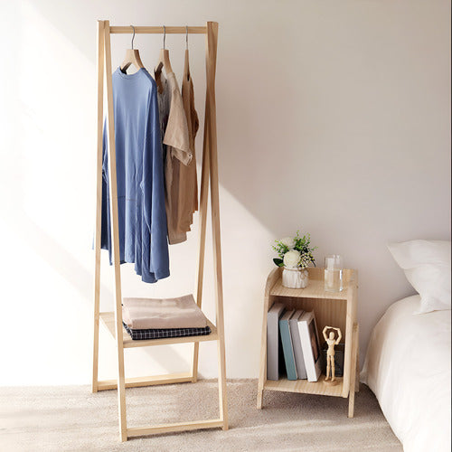 MODERN COLLECTIVE DHARA PINE WOOD BEDSIDE TABLE
