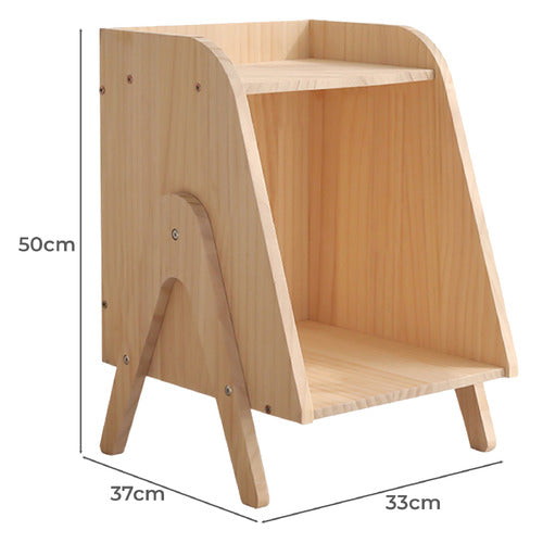 MODERN COLLECTIVE DHARA PINE WOOD BEDSIDE TABLE