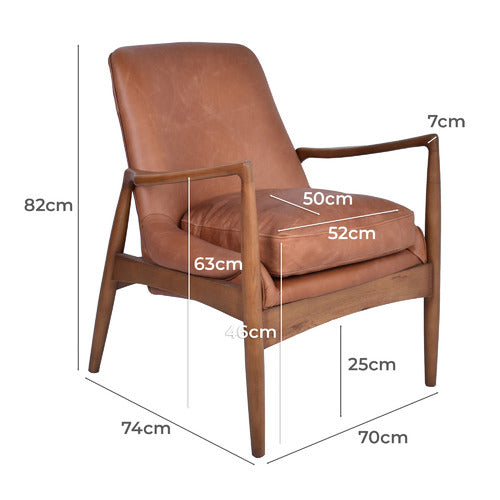 CHARTWELL HOME ALMARIO LEATHER ARMCHAIR
