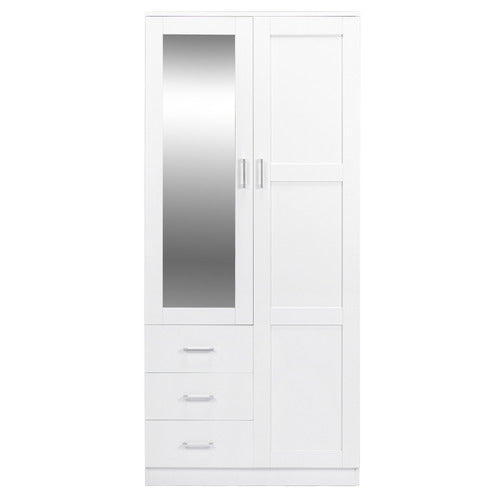 CORE LIVING WHITE MORANA 2 DOOR 3 DRAWER WARDROBE