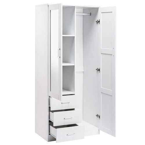 CORE LIVING WHITE MORANA 2 DOOR 3 DRAWER WARDROBE