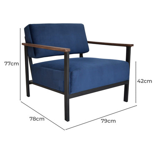 BROOKLYN AND BELLA DOMINIC VELVET ARMCHAIR
