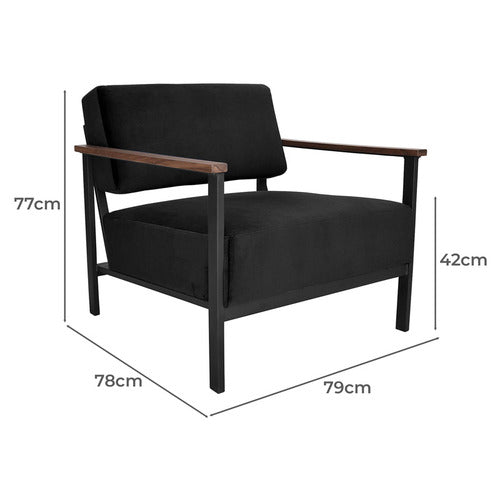 BROOKLYN AND BELLA DOMINIC VELVET ARMCHAIR
