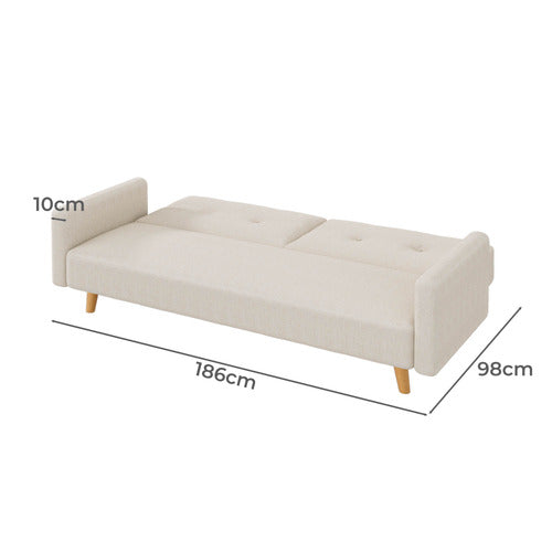 OAKLEIGH HOME DORTHY 3 SEATER SINGLE SOFA BED