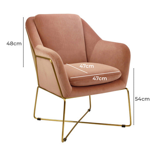 BROOKLYN AND BELLA DOVER VELVET ARMCHAIR