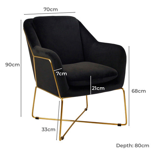 BROOKLYN AND BELLA DOVER VELVET ARMCHAIR