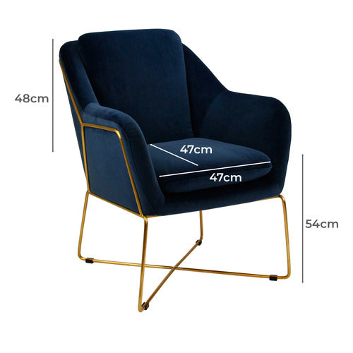 BROOKLYN AND BELLA DOVER VELVET ARMCHAIR