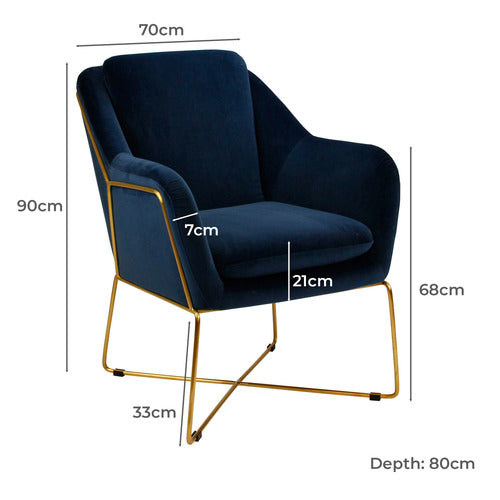 BROOKLYN AND BELLA DOVER VELVET ARMCHAIR