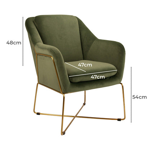 BROOKLYN AND BELLA DOVER VELVET ARMCHAIR